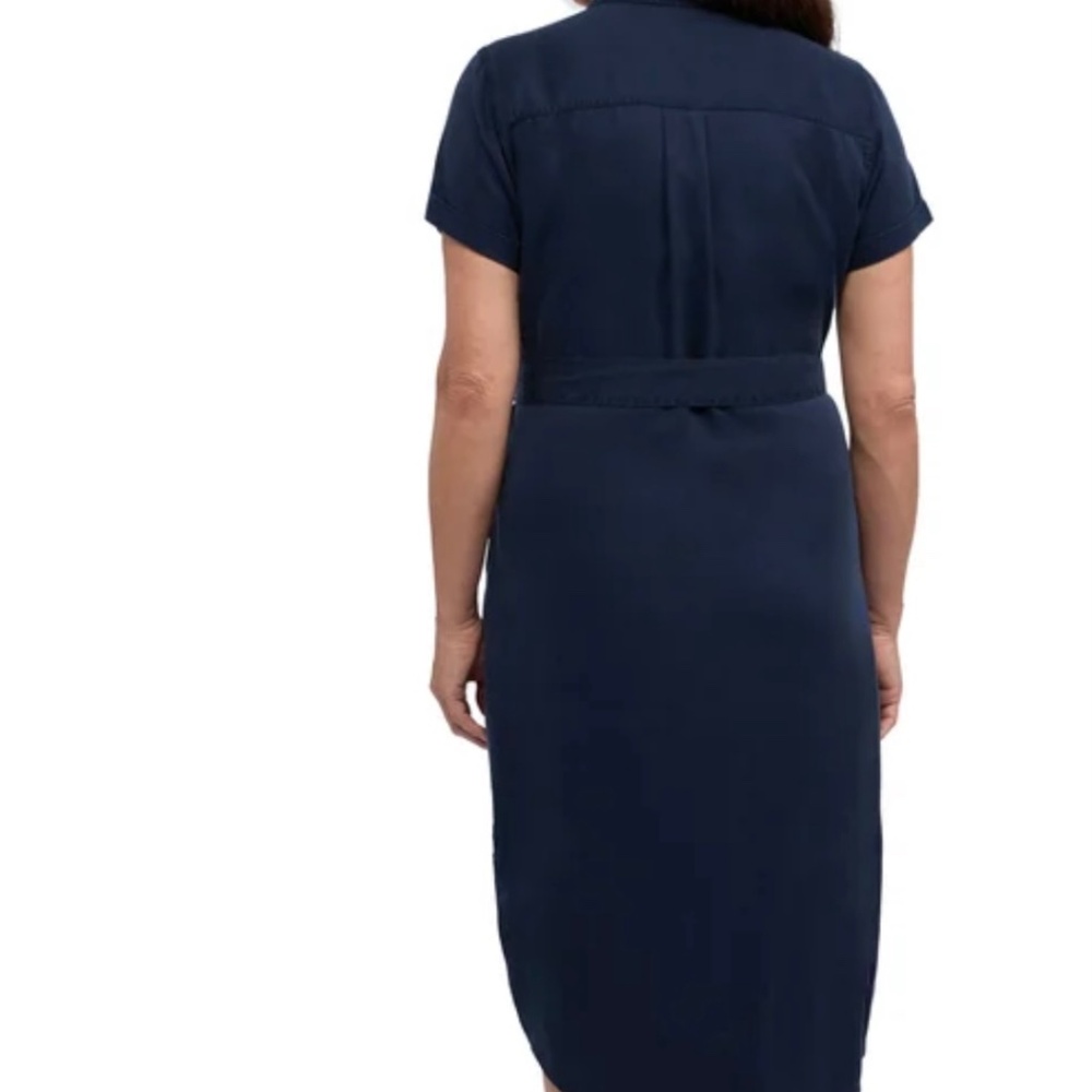Teddi Rose Womens M Shirt Dress Navy Blue Tencel Relaxed Fit FAST SHIPPING - Picture 2 of 4